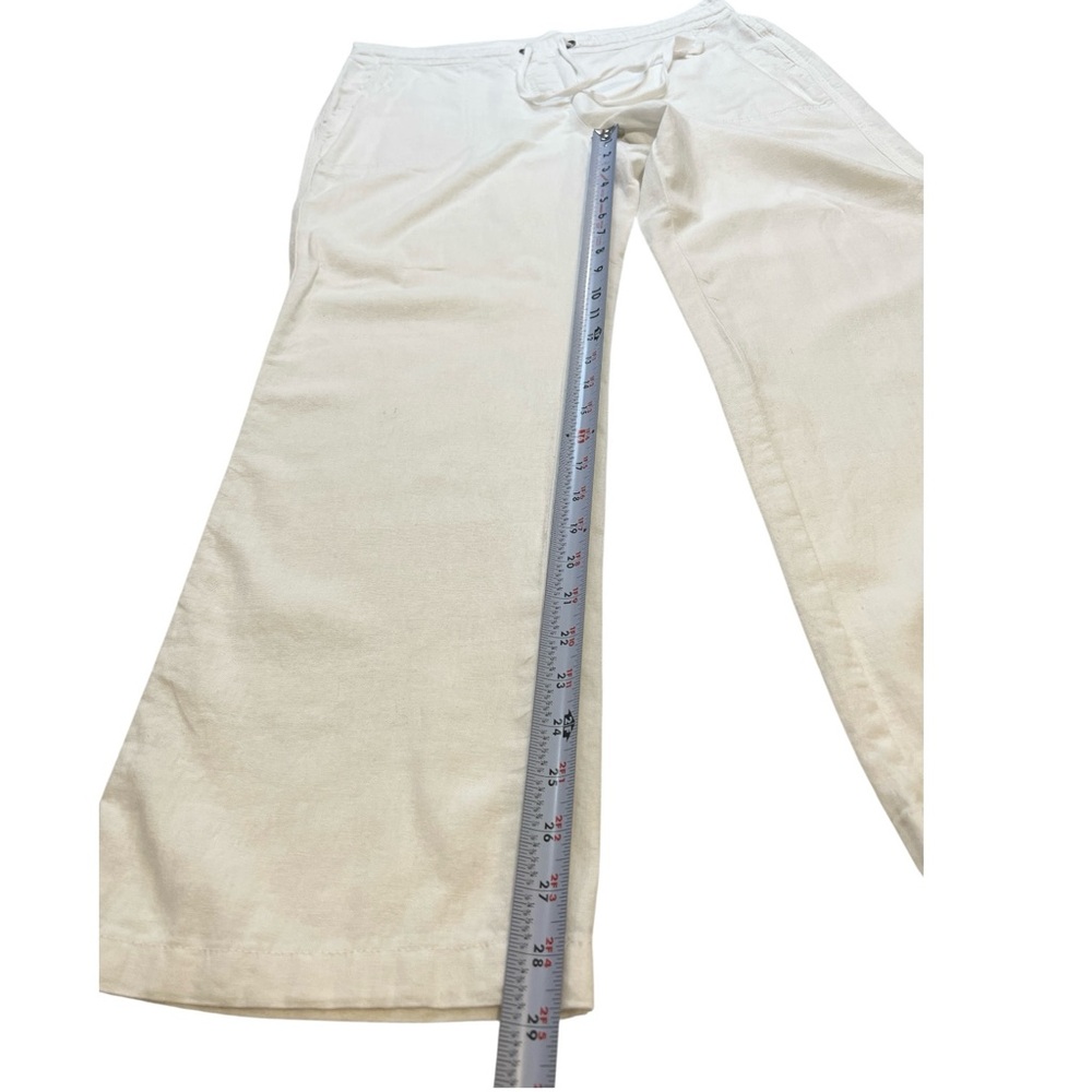 Per Se Linen Blend, Elastic Drawstring Waist, Color White, Size Large‎ - Picture 6 of 9